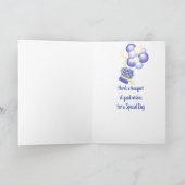 Carte Bouquet d'anniversaire Balloons Pansy Garden Fleur (Intérieur)