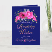 Carte Bouquet d'anniversaire de fille de fleurs et de so (Devant)