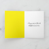 Carte Bouquet d'anniversaire de Forsythia (Intérieur)