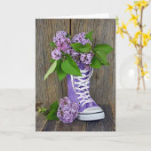 Carte Bouquet d'anniversaire de Lilac en Basket (Fleur jaune)
