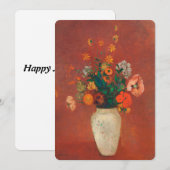 Carte Bouquet dans un vase chinois par Odilon Redon (Devant / Derrière)