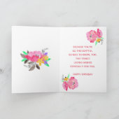 Carte Bouquet d'aquarelle dans un pot. (Intérieur)