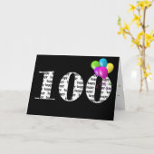 Carte Bouquet de ballon 100e anniversaire (Fleur jaune)