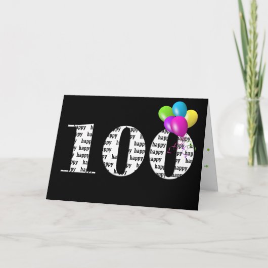 Carte Bouquet de ballon 100e anniversaire (Devant)