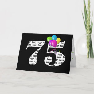 Carte Bouquet de ballon à 75e anniversaire