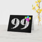 Carte Bouquet de ballon à 99e anniversaire (Fleur jaune)