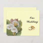 Carte Bouquet de callas mariages (Devant / Derrière)