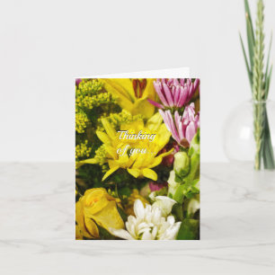 Carte Bouquet De Cheer Paintéralement Penser De Vous Car