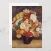 Carte Bouquet de chrysanthèmes | Renoir (Devant / Derrière)