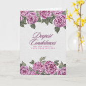 Carte Bouquet de condoléances Roses – Perte d'une mère (Fleur jaune)