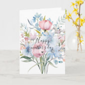 Carte Bouquet de fleurs à l'aquarelle pour la Fête des m (Fleur jaune)