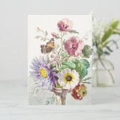 Carte Bouquet de fleurs à papillon (Debout devant)