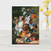 Carte Bouquet de fleurs dans une urne par Jan van Huysum (Fleur jaune)