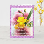 Carte Bouquet de fleurs de 100e anniversaire de la grand (Fleur jaune)