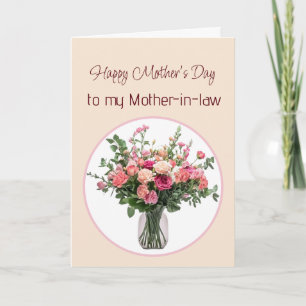 Carte Bouquet de fleurs de la fête des mères pour la bel