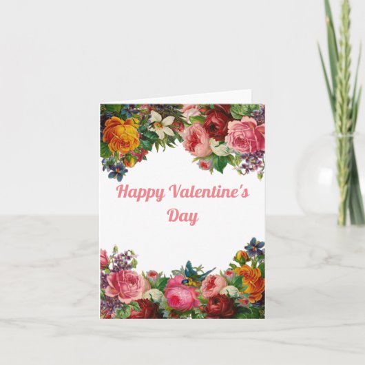 Carte Bouquet de fleurs de la Saint-Valentin (Devant)