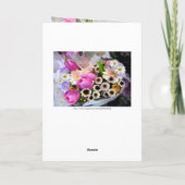 Carte Bouquet de fleurs de printemps personnalisées Joye (Dos)
