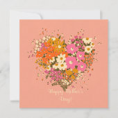 Carte Bouquet de fleurs de printemps pour mère (Devant)