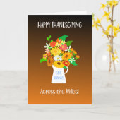 Carte Bouquet de fleurs de Thanksgiving de loin (Fleur jaune)