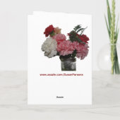 Carte Bouquet de fleurs d'œillet (Dos)
