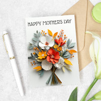 Bouquet de fleurs en papier pour la fête des mères