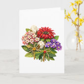 Carte Bouquet de fleurs fait main en techniques mixte (Fleur jaune)
