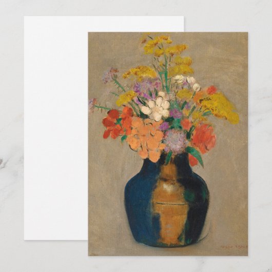 Carte Bouquet de Fleurs | Odilon Redon (Devant / Derrière)