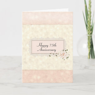 Carte Bouquet de fleurs pour 75e anniversaire de mariage