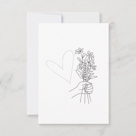 Carte Bouquet de fleurs pour la Saint Valentin (Devant)