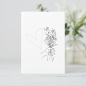 Carte Bouquet de fleurs pour la Saint Valentin (Debout devant)