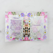 Carte Bouquet de fleurs printanières Merci ami chrétien (Intérieur)