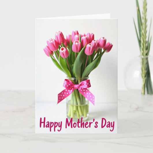 Carte Bouquet De Fleurs Rayées (Devant)