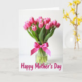 Carte Bouquet De Fleurs Rayées (Fleur jaune)