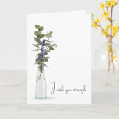 Carte Bouquet de fleurs violettes Anniversaire (Fleur jaune)