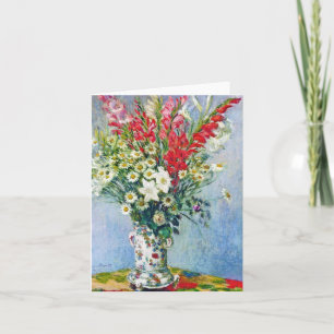 Carte Bouquet de Gadiolas Lilies et Dasies Claude Monet