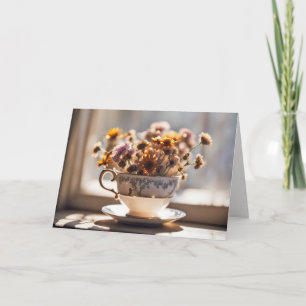 Carte Bouquet de la Coupe du Café d'Anniversaire