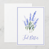 Carte Bouquet de lavande aquarelle (Devant / Derrière)