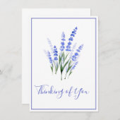 Carte Bouquet de lavande aquarelle (Devant / Derrière)