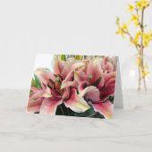Carte Bouquet de lys (Fleur jaune)