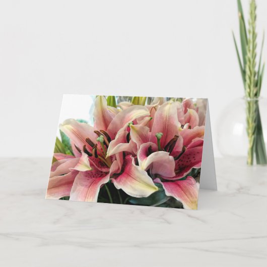 Carte Bouquet de lys (Devant)