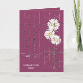 Carte bouquet de marguerite à l'anniversaire de la briqu (Devant)