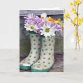 Carte Bouquet de marguerite d'anniversaire en bottes (Fleur jaune)