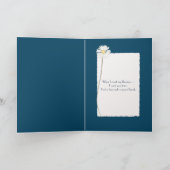 Carte bouquet de marguerite en brique bleue merci (Intérieur)
