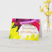 Carte "Bouquet de mariage 1." (Fleur jaune)