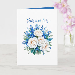 Carte Bouquet de mariage élégant personnalisable