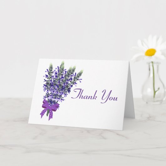 Carte Bouquet de Merci simple Lavande (Petite plante)