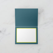 Carte Bouquet de Merci vert Jaune Joli Fleur Blanche (Intérieur)