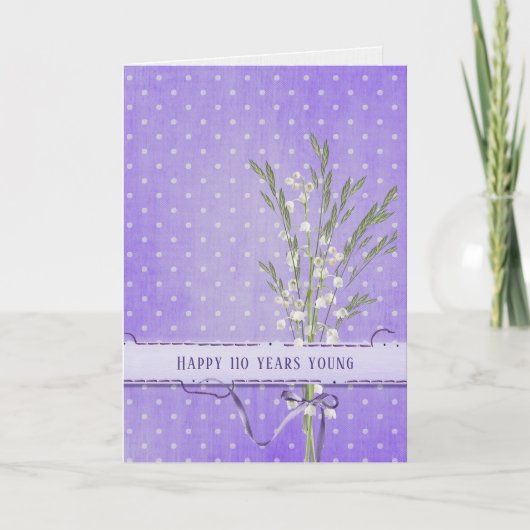 Carte Bouquet de muguet pour 110 ans (Devant)