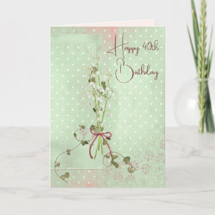 Carte Bouquet de muguet pour 40 ans