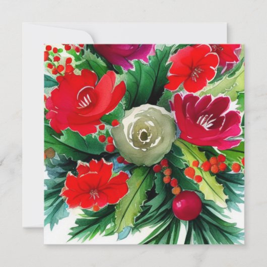 Carte Bouquet de Noël (Devant)